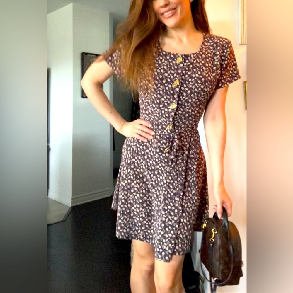 Vintage floral mini dress - Picture 3 of 13
